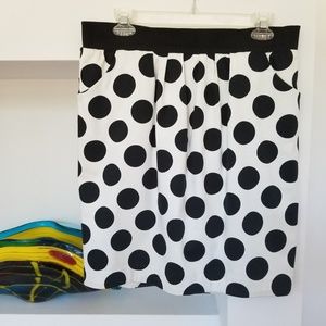 Polka Dot Fully Lined Skirt Size 10